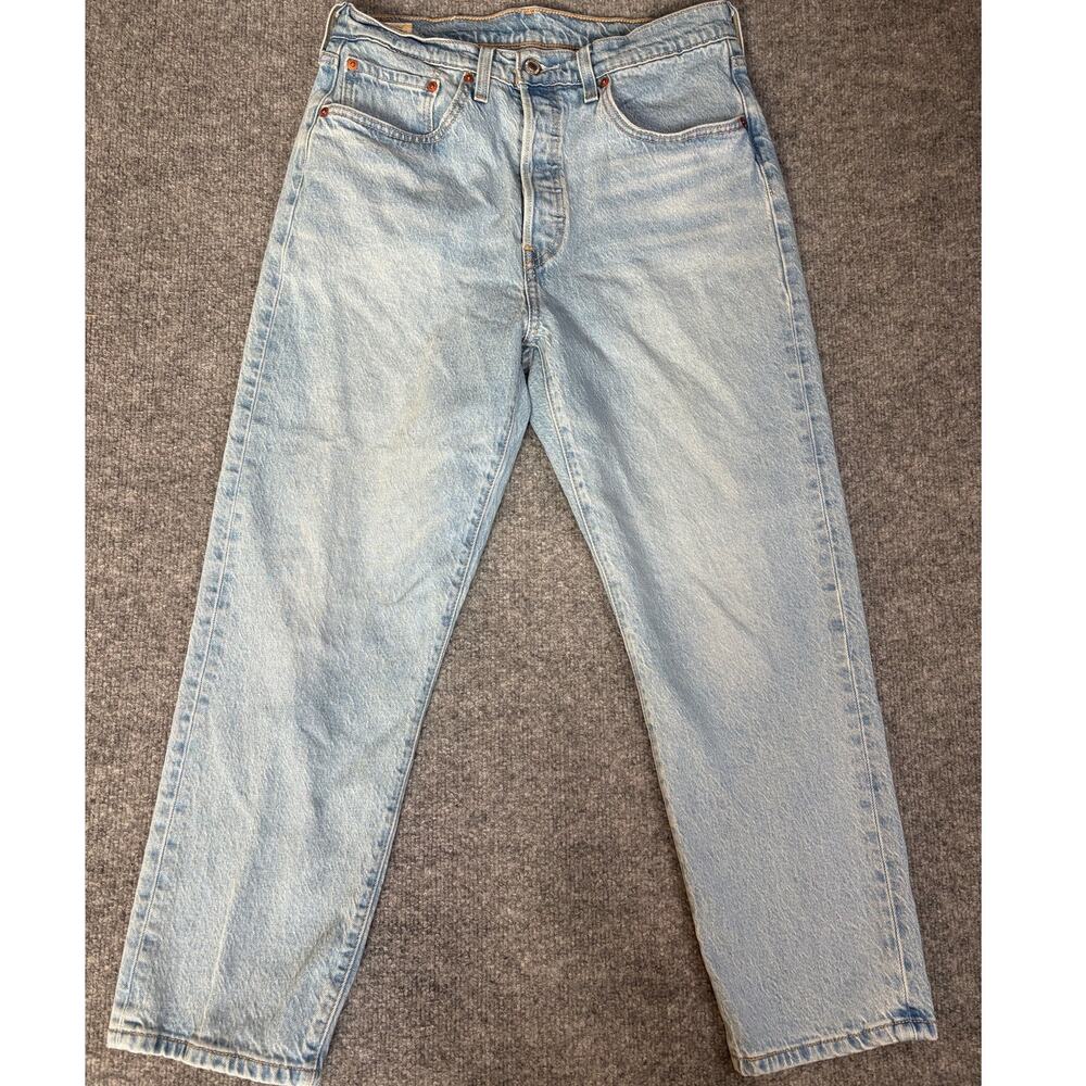 Levi’s Premium 501 Original Jeans Light Wash Button Fly Straight Leg Denim sz 30